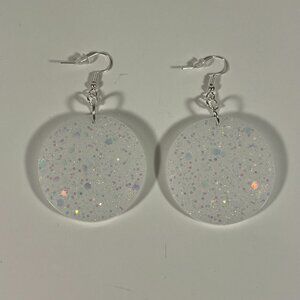 Resin Glitter Dangle Earrings